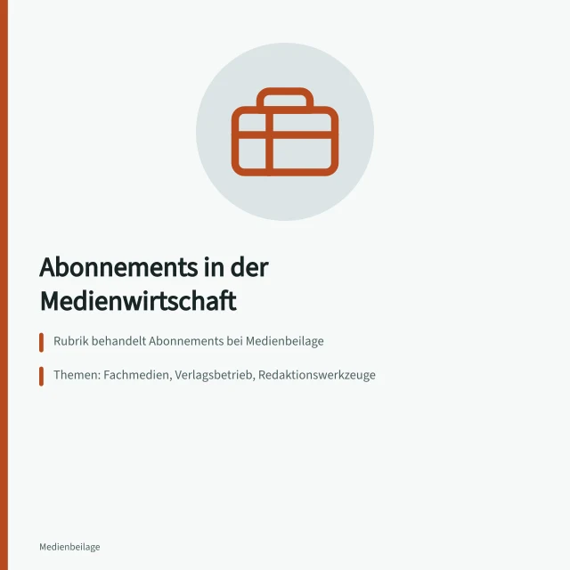 Symbol für Abonnements in der Medien- und Verlagsbranche. Abonnements: worum es in dieser Rubrik geht